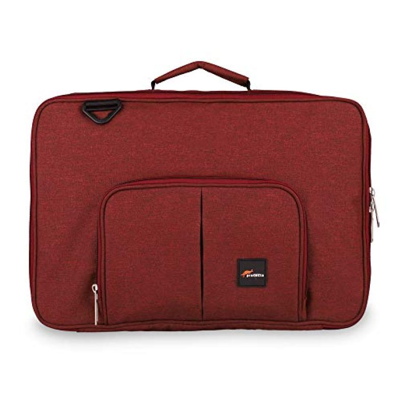 Protecta Mastermind Slim Profile Laptop Briefcase Bag With Organiser – Designed For Laptops Up To 15.6 Inch. – Red