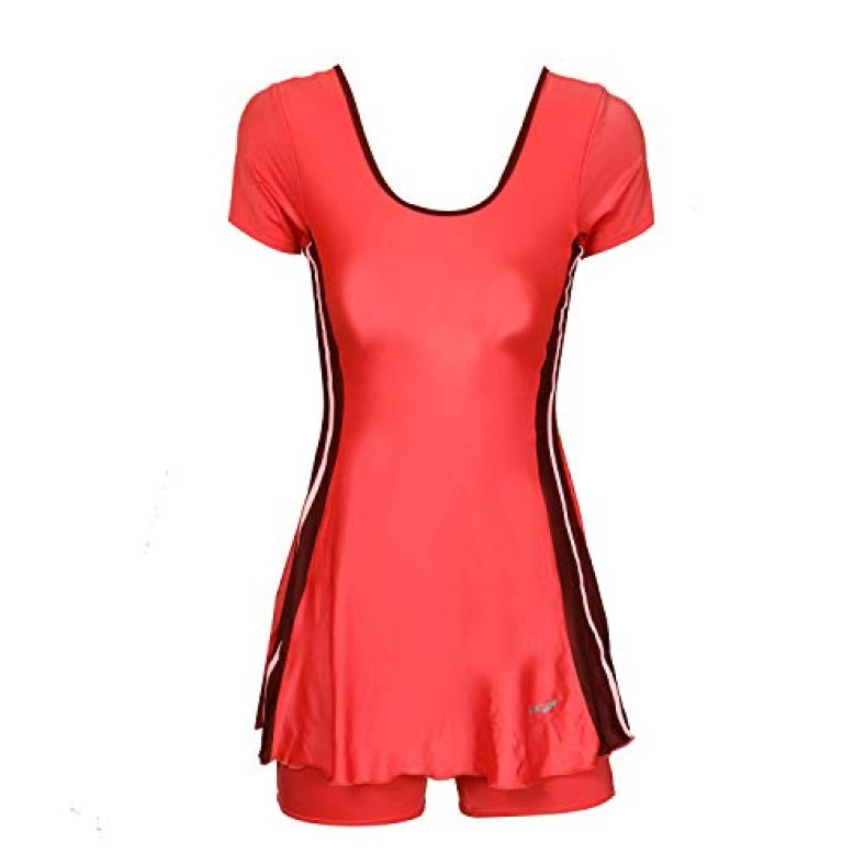 Lycot – Ladies Half Sleeve A-Line Top + Hot Shot Pattern-1 Swimwear (Gajri |Size: 2Xl)