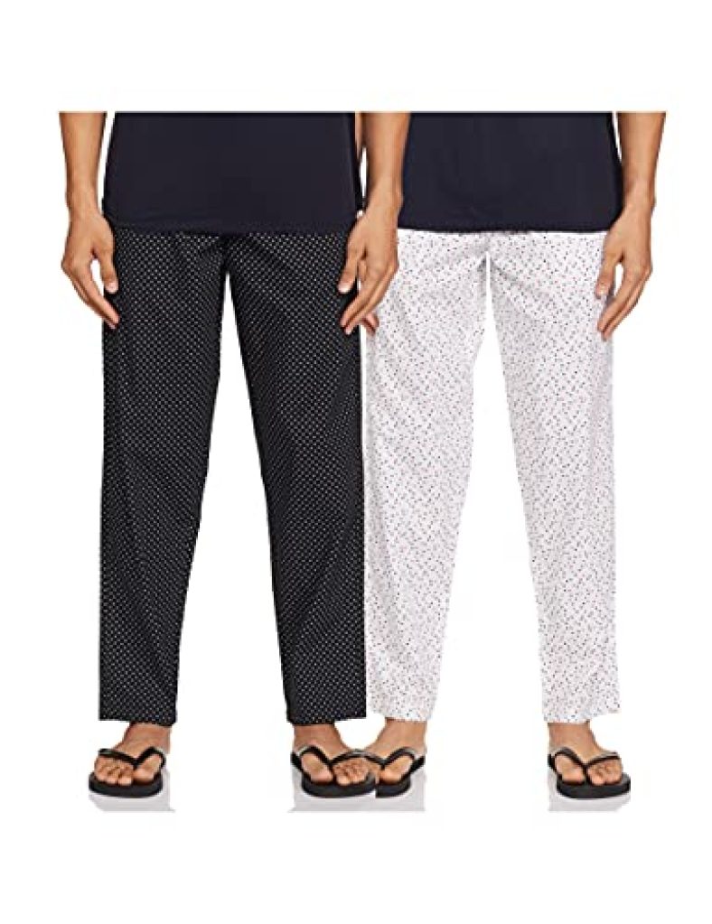 Diverse Men’S Cotton Printed Slim Fit Pyjama- Multicolor, Pack Of 2, M (Dcmlpcmsc19-100)