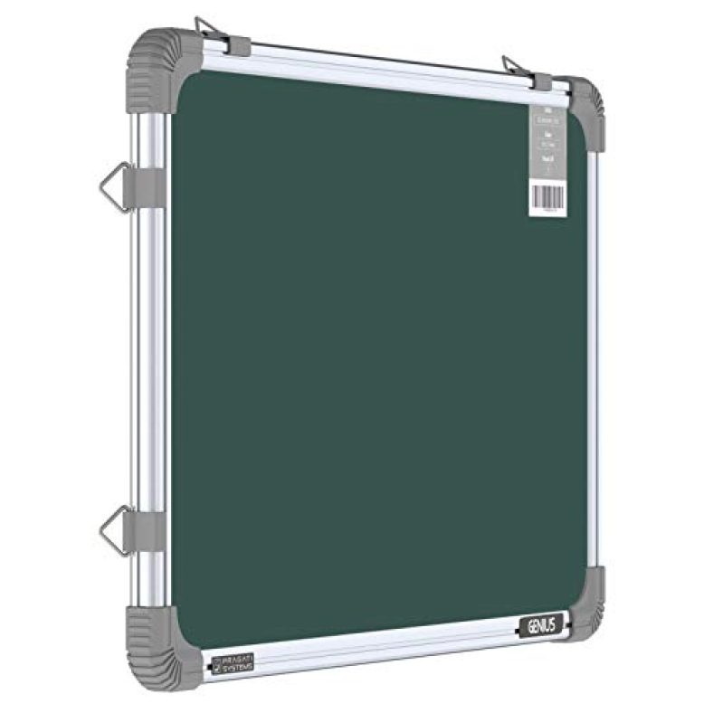 Pragati Systems® Genius Mini Melamine (Non-Magnetic) Chalkboard For Kids And Home (Gchb3045), Lightweight Aluminium Frame, 1X1.5 Feet (Pack Of 1)