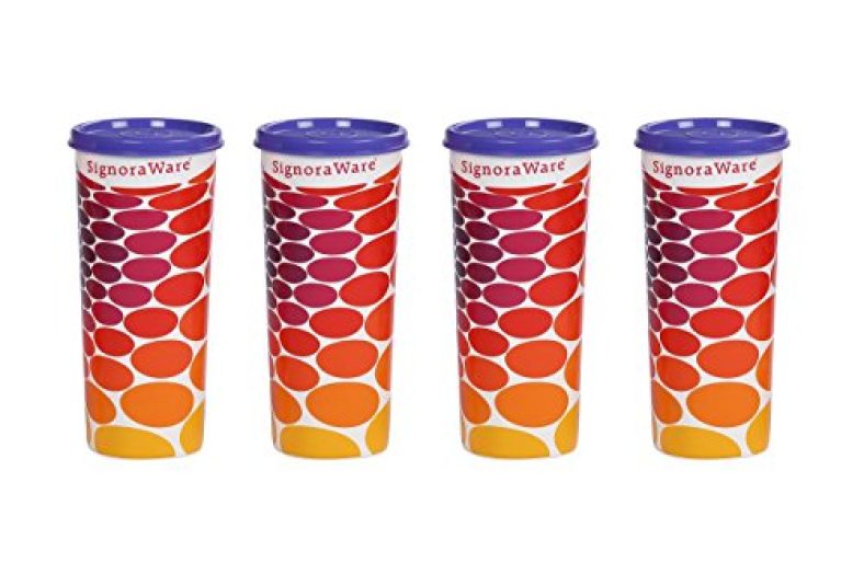 Signoraware Energy Jumbo Plastic Tumbler Set, 500Ml, Set Of 4, Deep Violet