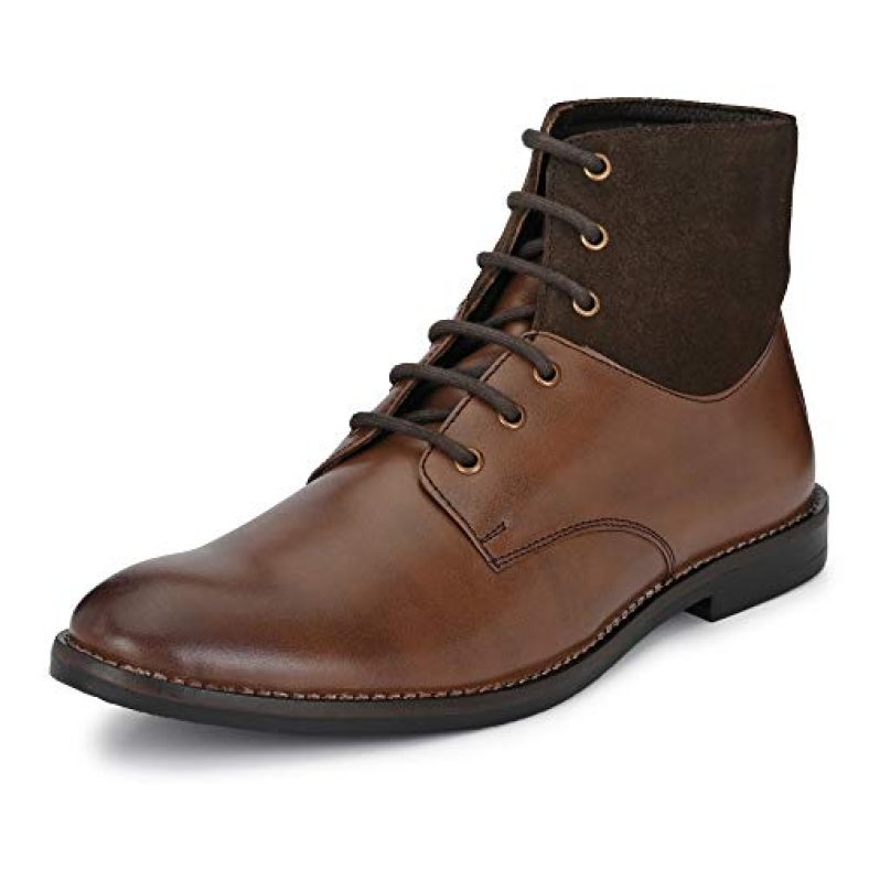 Burwood Men Bwd 118 Brown Leather Boots-10 Uk/India (44Eu) (Bw