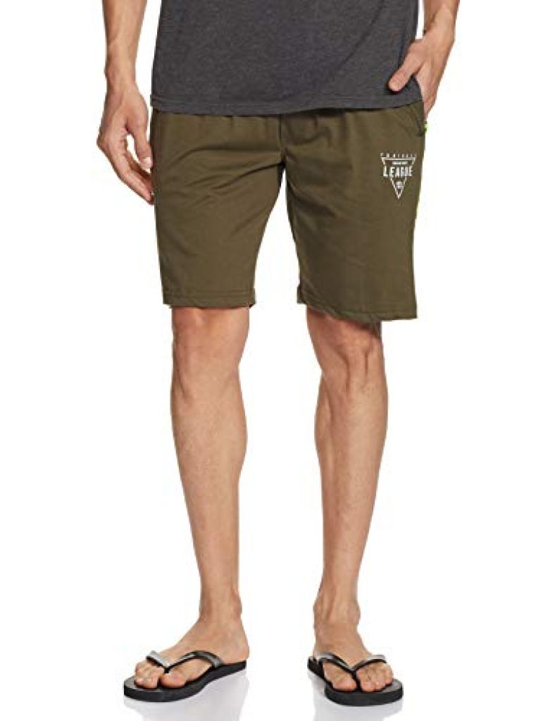 Amazon Brand – Symbol Men’S Regular Knit Lounge Shorts (Symih-Sh-02_Olive_Medium)