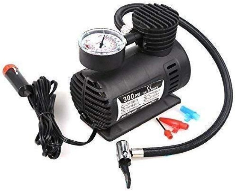 Hunk Deal’S Electric Air Compressor Inflator Pump For Car, Bike, Tubeless Tyre. 12V 300 Psi Air Pump For Bicycle, Footbal