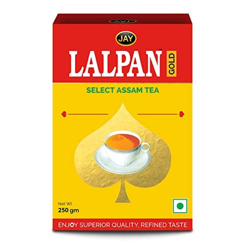 Lalpan Gold Assam Dust Tea, 250 Grams Box – Strong, Malty, Aromatic & Rich | Assam Ctc Dust Tea | Premium Kadak Chai Patti | Make Masala Tea, Ginger Tea, Cardamom Tea Or Milk Tea | South Indian Tea