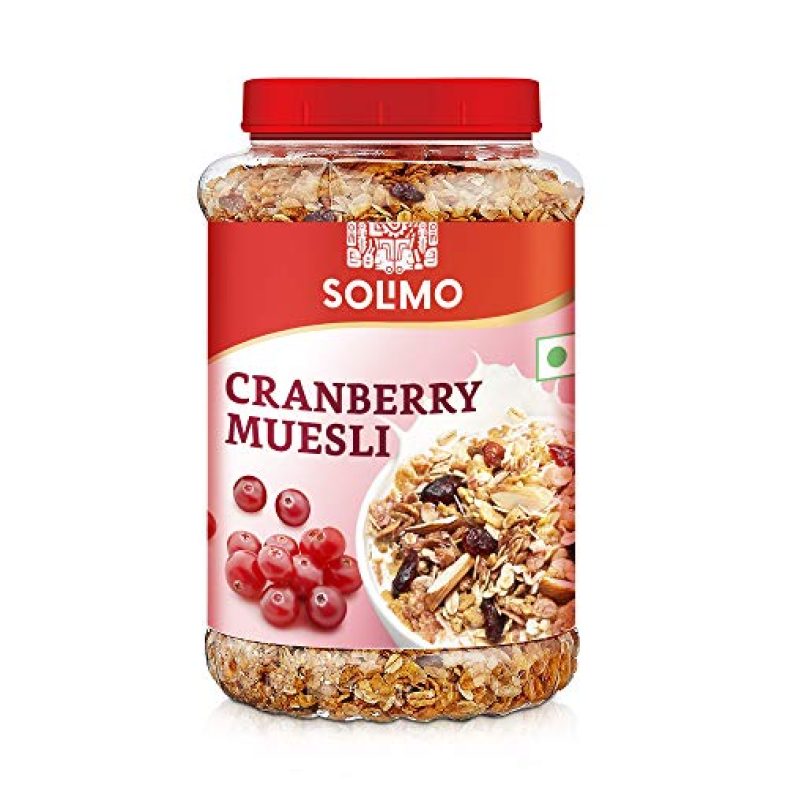 Amazon Brand – Solimo Cranberry Muesli, 1Kg