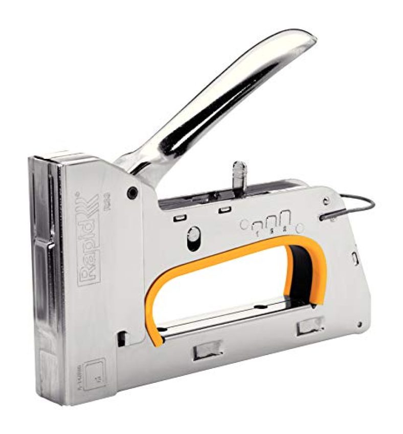 Rapid Pro R33E Staple Gun With Trigger And 3-Step Force Adjuster