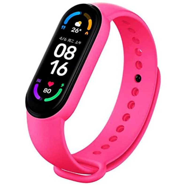 Hug Puppy Smart Band 5.0 – Fitness Band, 1.1-Inch Color Display, Usb Charging, 3 Days Battery Life, Activity Tracker, Men’S And Women’S Health Tracking, (Pink)