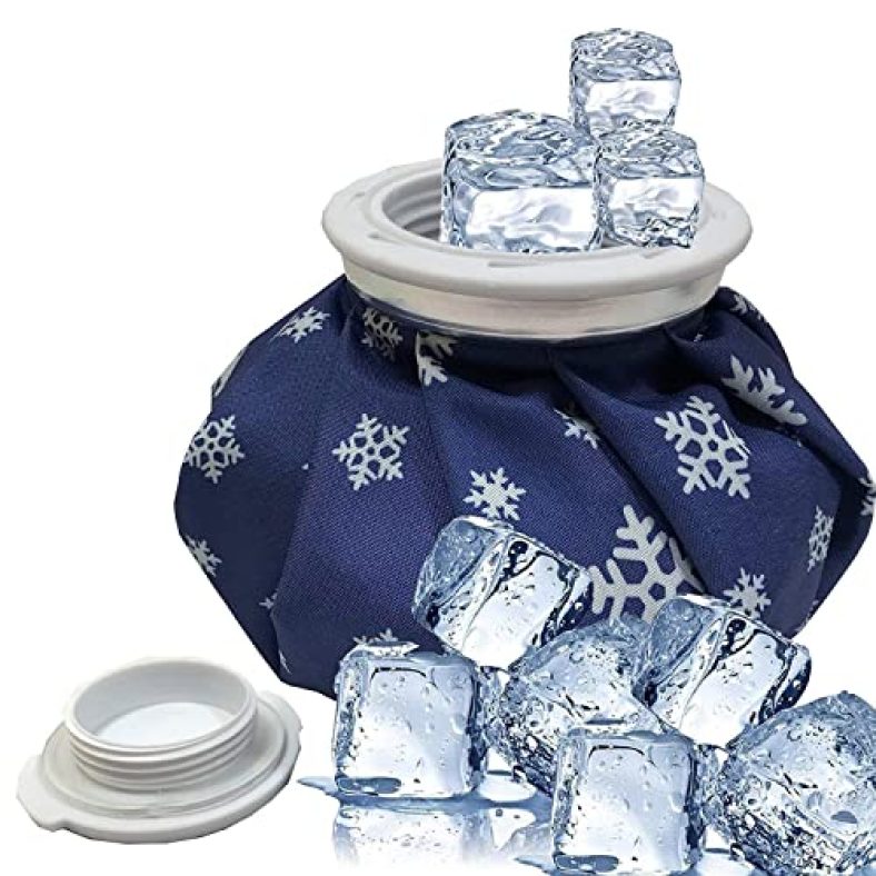 Fiyavi Ice Bag Hot Water Bag For Injuries,Hot & Cold Therapy And Pain Relief (9 Inch) & Rubber Hot Water Heating Pad Bag For Pain Relief Massage- Multi Color (Ice Water Bag)