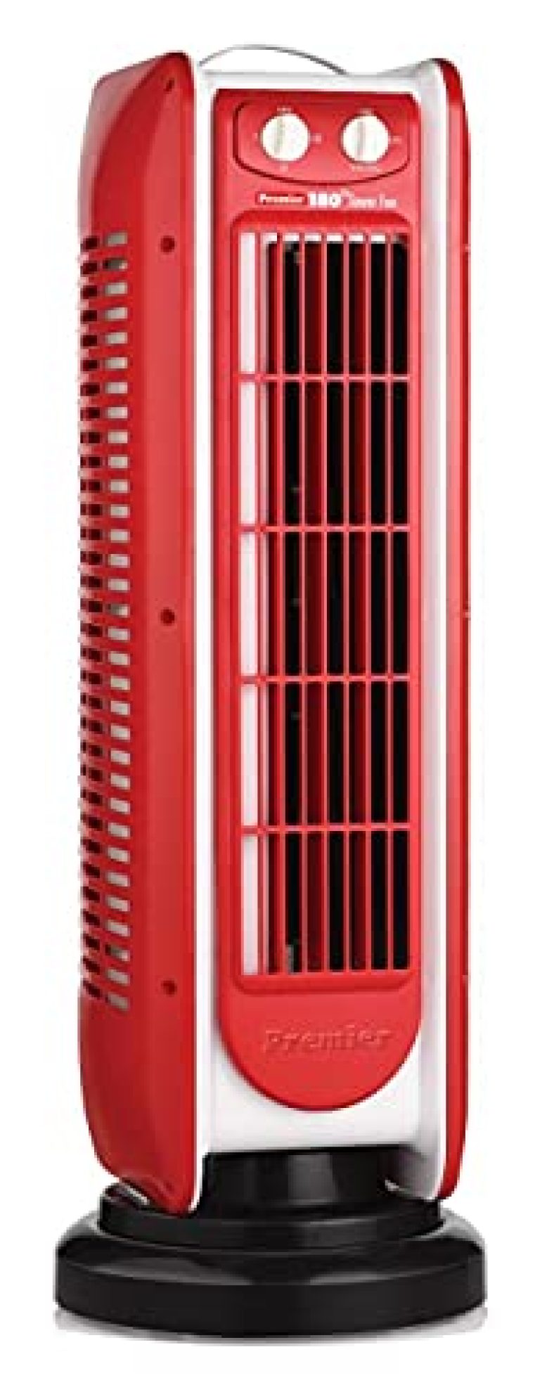 Premier Tower Fan With 25 Feet Air Delivery (180° True Oscillation, Red/Pink, Large)