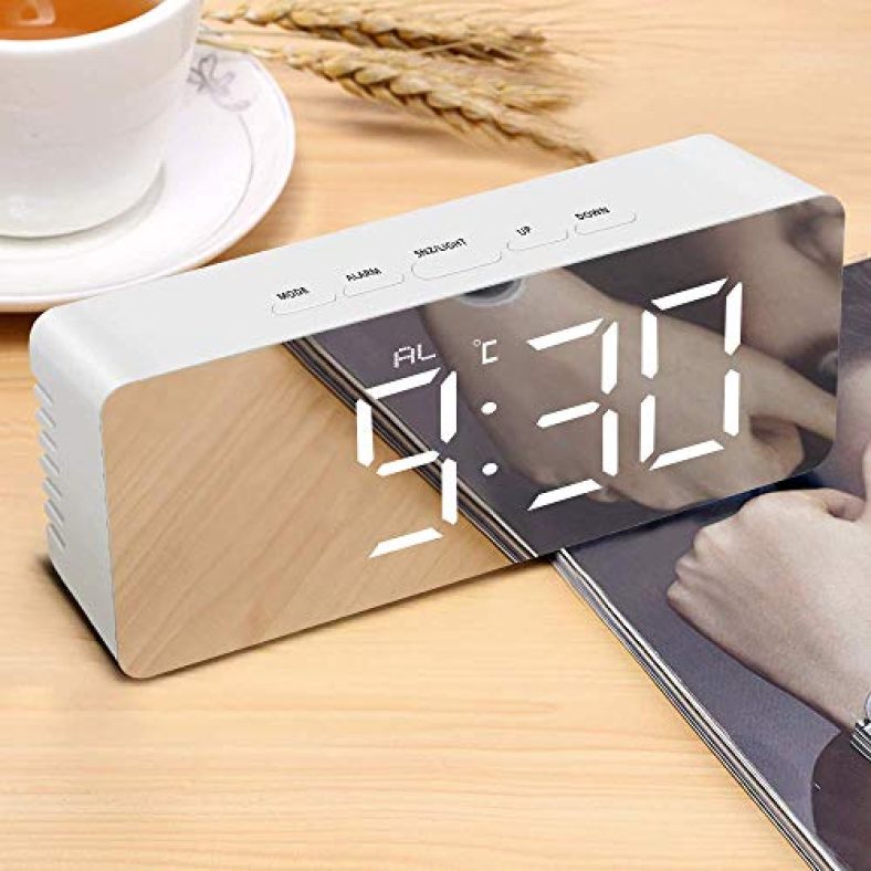 Homme Store Digital Smart Alarm Table Clock With Automatic Sensor And Back Light For Home And Office