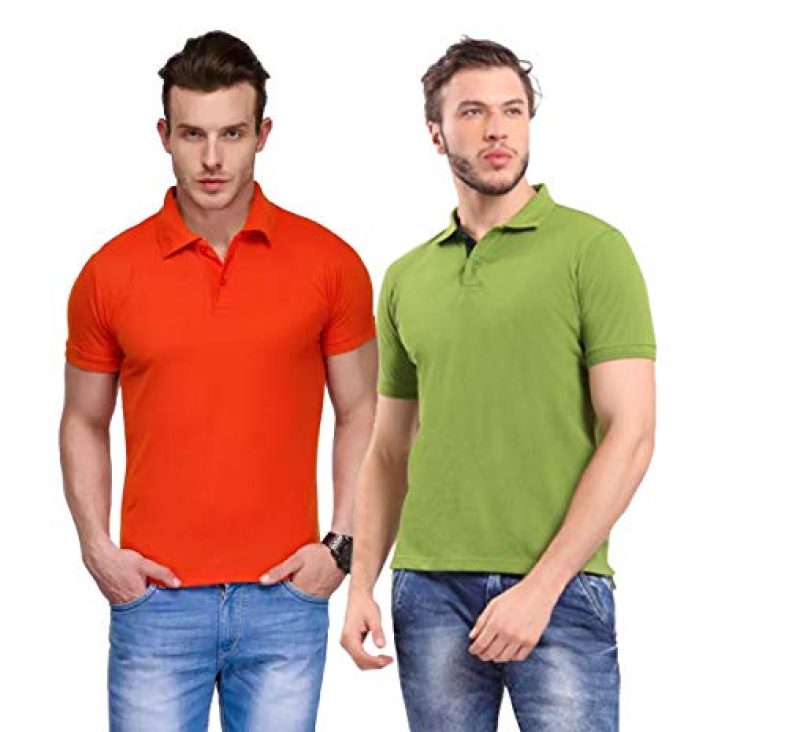 Cynak Men’S Regular Fit Polo Shirt (6,10Orange,Greenm, Blue M)