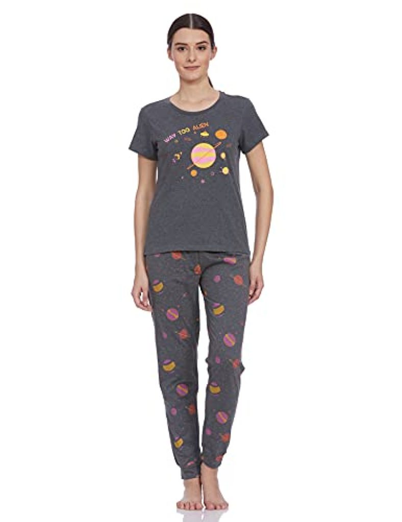 Amazon Brand – Eden & Ivy Women’S Pyjama Set Regular Pajama (Ei-Aw20Set04-Sc-05_Multicolor 6_Xs_Multicolored_X-Small)