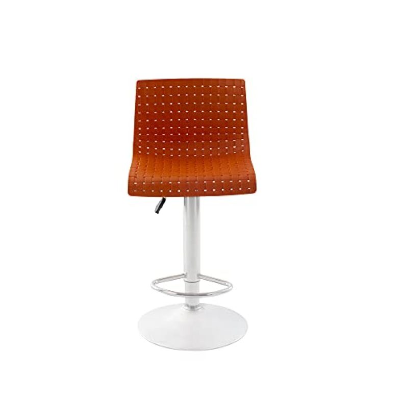 Da Urban® Presho Height Adjustable Bar Stool / Kitchen Chair / Cafetaria Chair Orange (1 Pc)