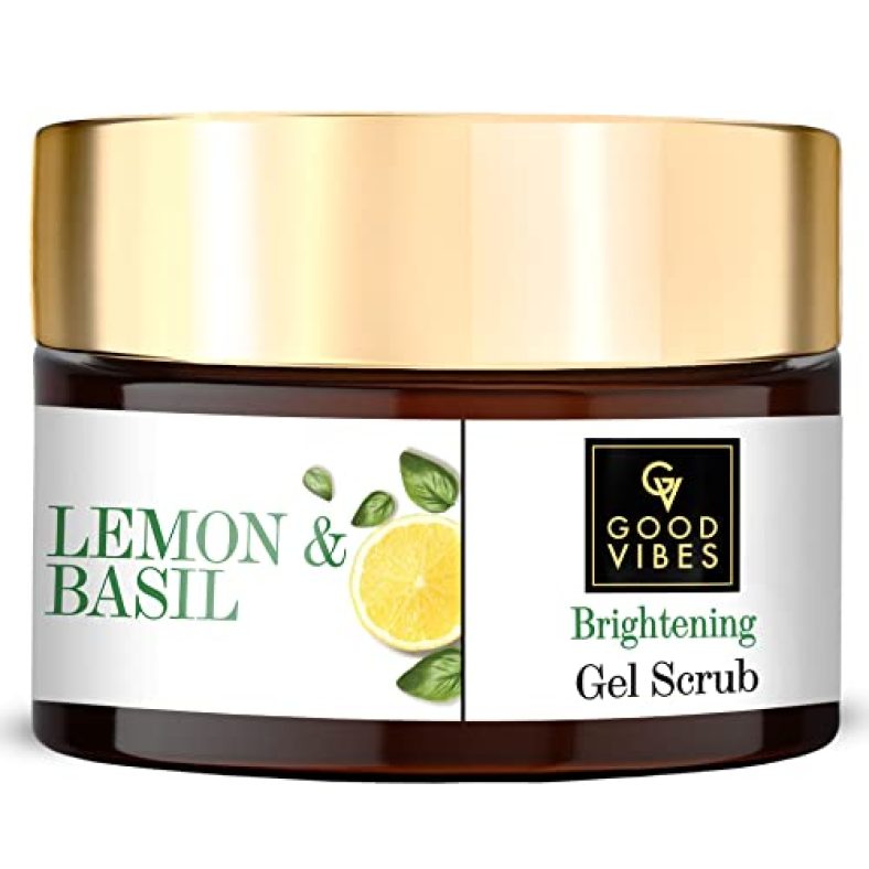 Good Vibes Lime & Basil Deep Cleansing Face Scrub – 50 G – Skin Brightening And Exfoliation For Acne And Clogged Pore Cleanse – Cruelty Free