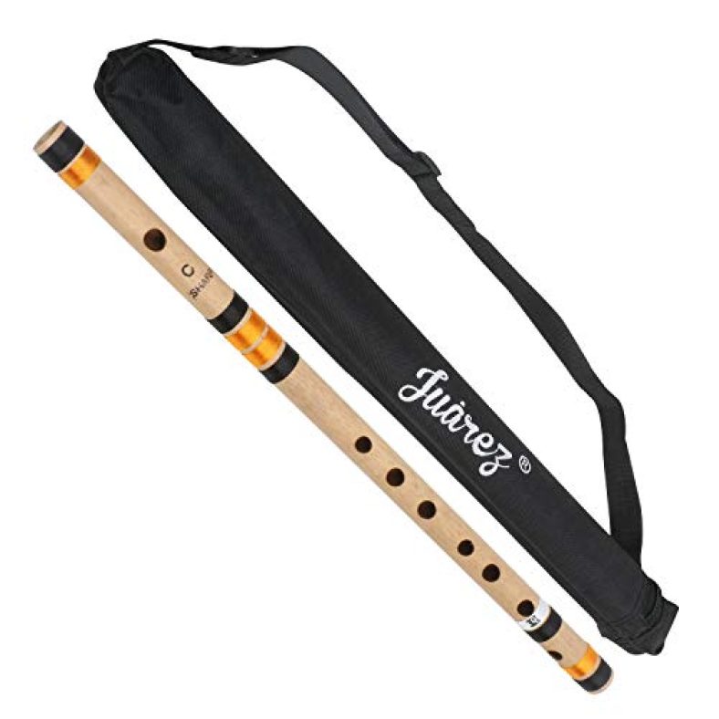 Juarez Bansi 35.56 Cm (14 Inch) Flute Bansuri, Kanha Murli B Scale, Indian Assamese Premium Bamboo With Case
