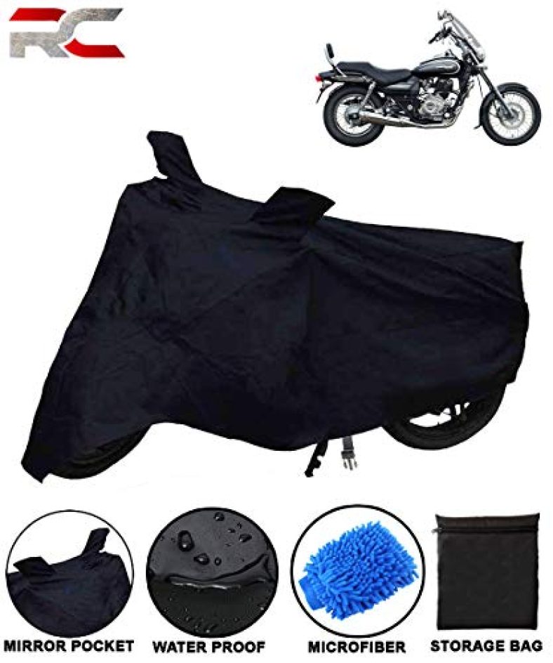 Riderscart All Season (Weather) Waterproof Bike Cover For Bajaj Avenger 220 Cruise Indoor Outdoor Protection Combo With Storage Bag And Microfiber Glove