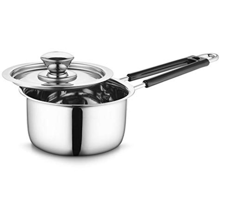 Profusion Stainless Steel Sauce Pan With Stainless Steel Lid- (Silver, 1 Pc- Capacity- 1.2 Litre)