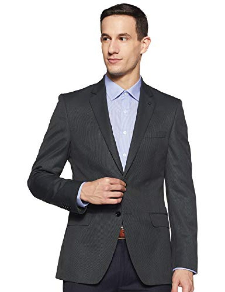 Raymond Men’S Notch Lapel Blazer (Rmjx01932-N7_Dark Green_108)