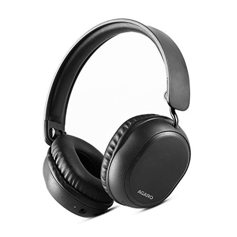 (Renewed) Agaro Opus On-Ear Bluetooth Headphones With Mic (Black)