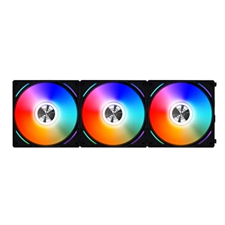 (Renewed) Lian Li Uni Fan Al 120 Triple Black -1900Rpm- Case Fan/Cabinet Fan With Controller