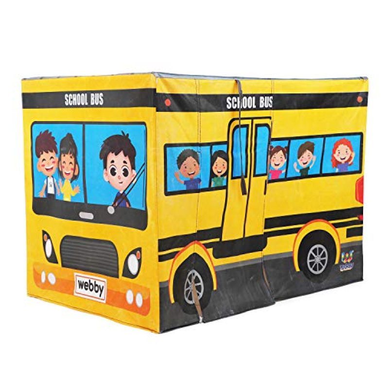 Webby School Bus Kids Play Tent House For Girls And Boys Toy Home