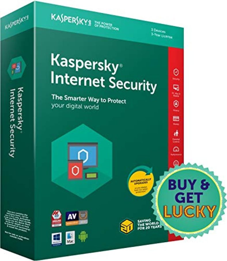 Kaspersky Internet Security 2018 – 3 Pcs, 3 Years (Cd) (Chance To Win Rs.1000 Amazon Gift Voucher)