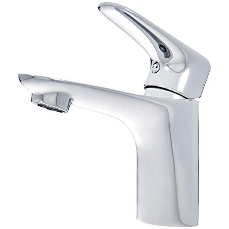Amazonbasics Brass Standard Basin Tap Mixer – Polished Chrome Finish