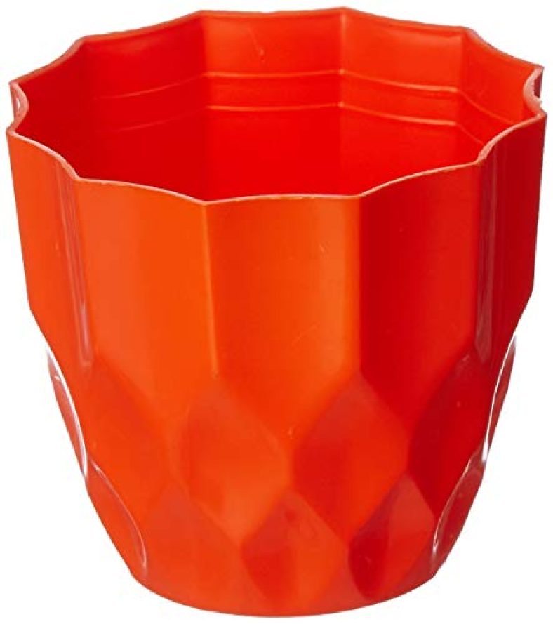 Gardens Need 100% Virgin Plastic Rich Pot-4″ | Set Of 5 Planter, (10.5Cm X 10.5Cm X 9Cm, Orange)