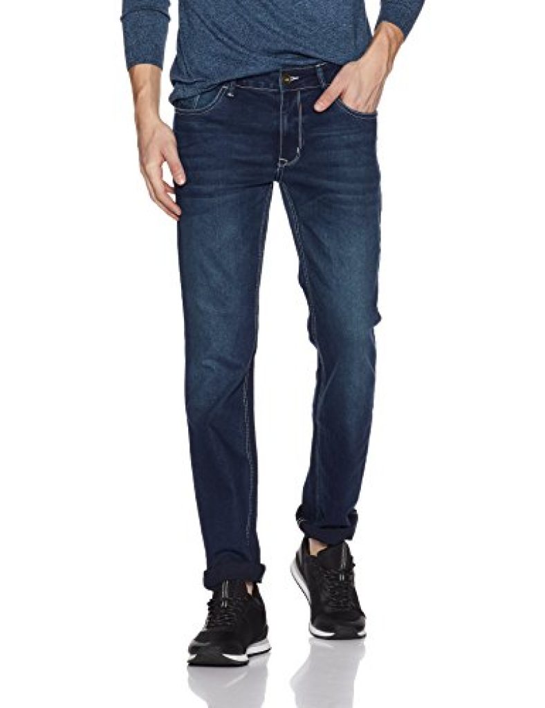 Diverse Men’S Stretch Slim Fit Jeans (Dvd01D2L01-1E_Indigo Blue_30)