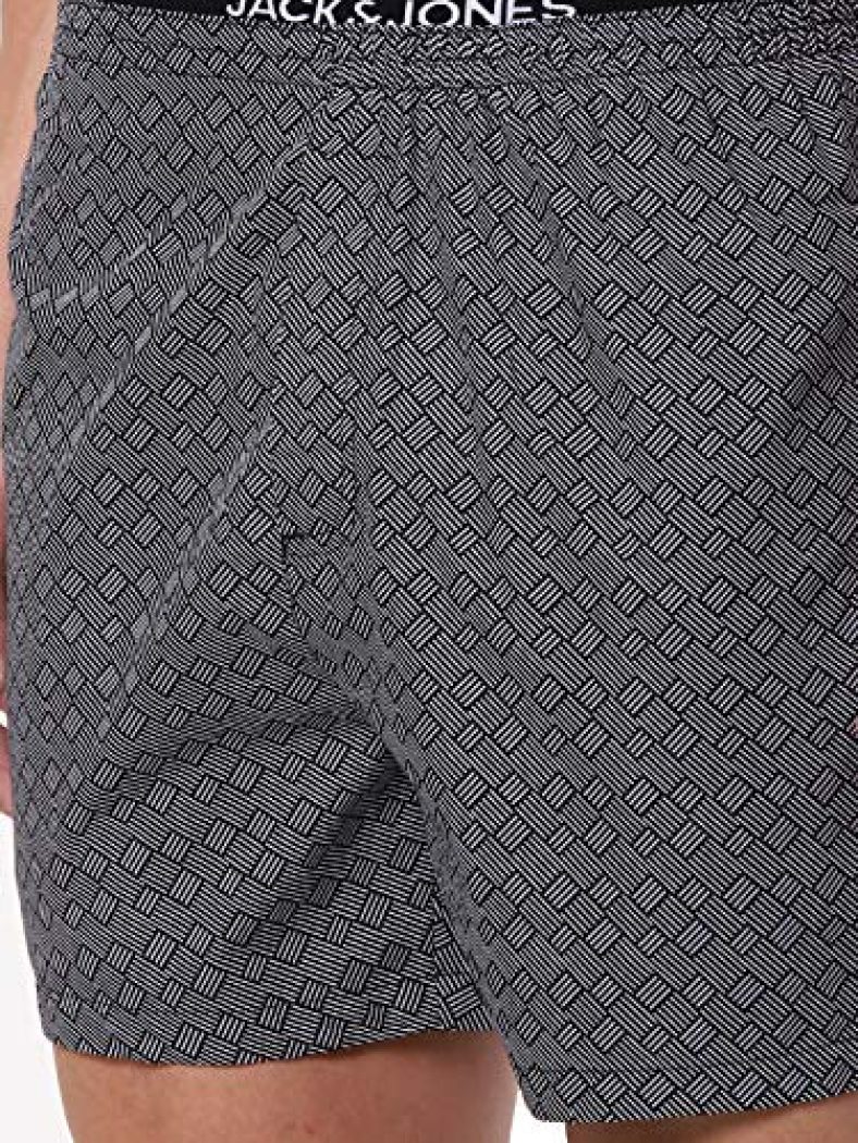 Jack & Jones Men’S Printed Boxers (2114463002_Black_Medium)