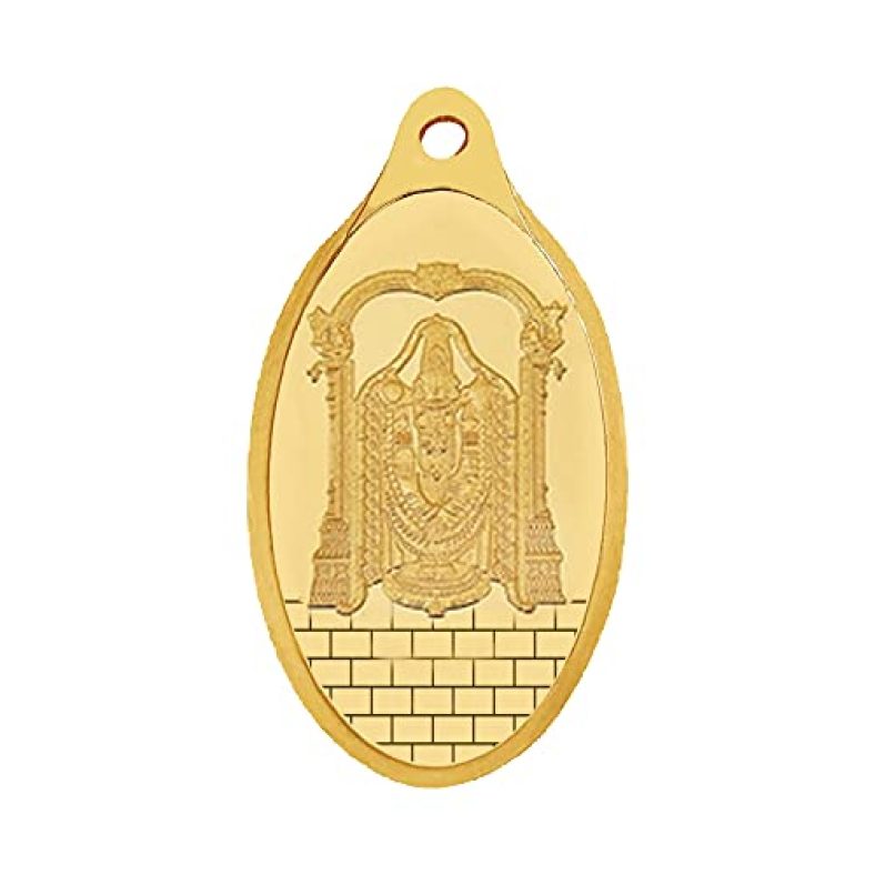 Whp Jewellers 24Kt (999) 2.5 Gram Lord Balaji Yellow Gold Balaji Pendant