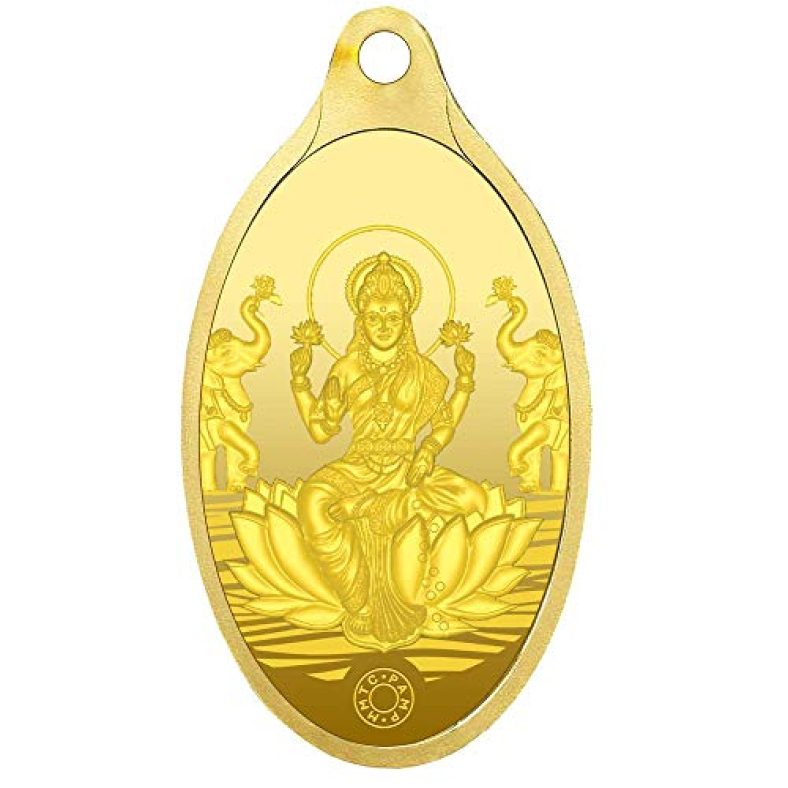 Muthoot Gold Bullion Corporation Metal 24 Kt (999.9) Goddess Lakshmi Gold Pendant For Girls – 2 Gm