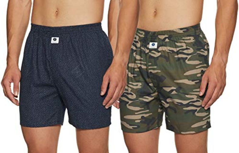 Amazon Brand – Symbol Men’S Cotton Printed Boxers (Multicolor, L) – Pack Of 2