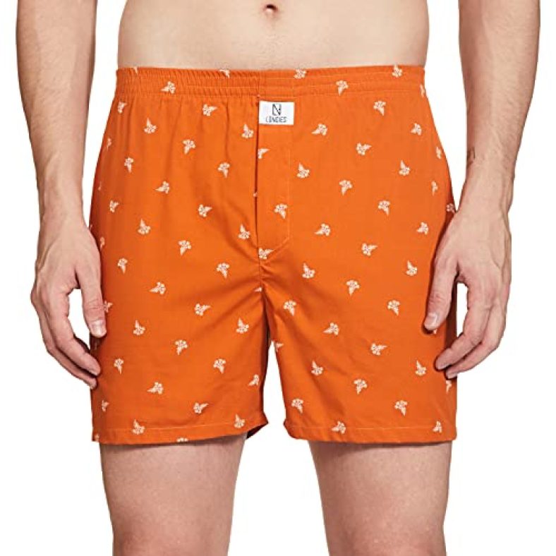 Longies Mens Boxers Pack Of 3, Grey,Pista,Orange3374, S