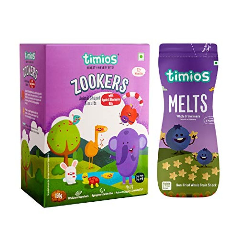 Timios Blueberry Melts – Cherry Bits Zookers | Healthy & Natural Baby Food Products | Pack Of 2
