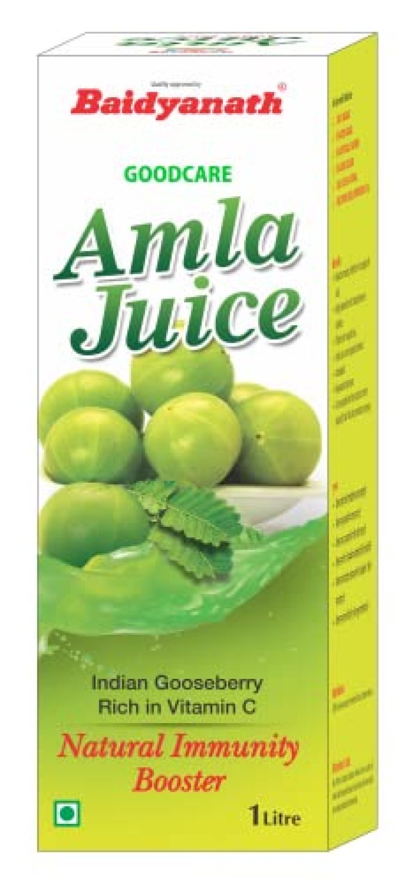 Baidyanath Amla Juice – 1 Ltr – Boosts Immunity For Omniprotection| No Added Sugar Or Preservatives|Organically Harvested Ingredients