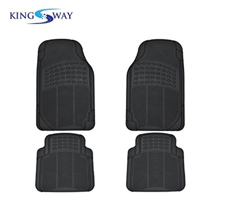 Kingsway Rubber Foot Mats For Honda Old City I-Vtec (Black Color, Set Of 4)
