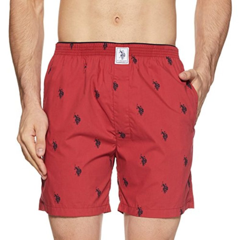 U.S. Polo Assn. Men’S Cotton Boxers (8907686196169_I021-125-P1_Red_S)