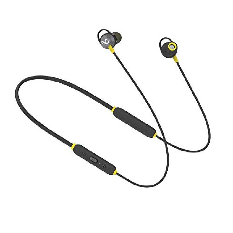 (Renewed) Infinity Glide 120 Wireless Bluetooth In Ear Neckband Earphone With Mic (Black & Yellow)