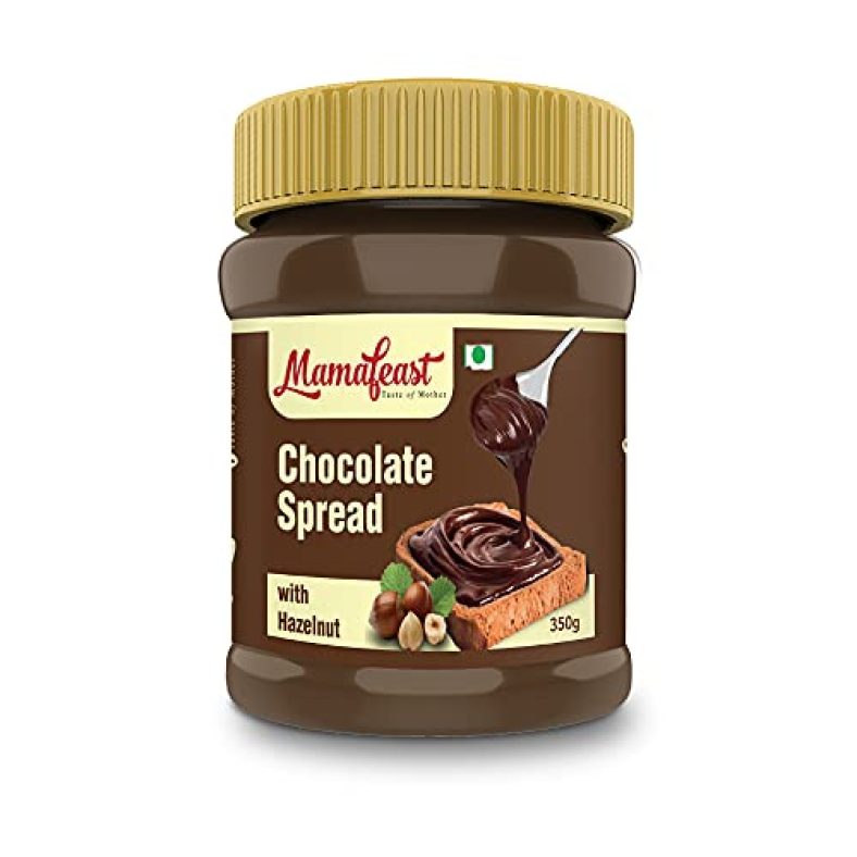 Mamafeast Chocolate Spread Hazelnut 350G, Vegetarian, Non Gmo, Pack 350Gm