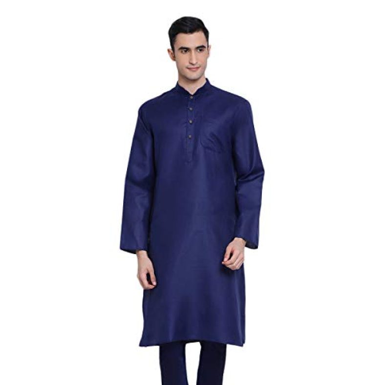 Sanwara Men’S Cotton Kurta (Sy_Sk_2808_Deep Blue_S)