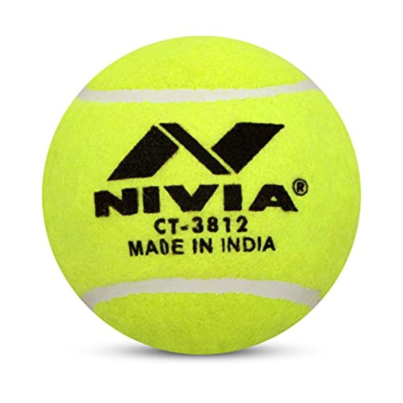 Nivia Rubber Tennis Cricket Ball, (Yellow) Regular Size