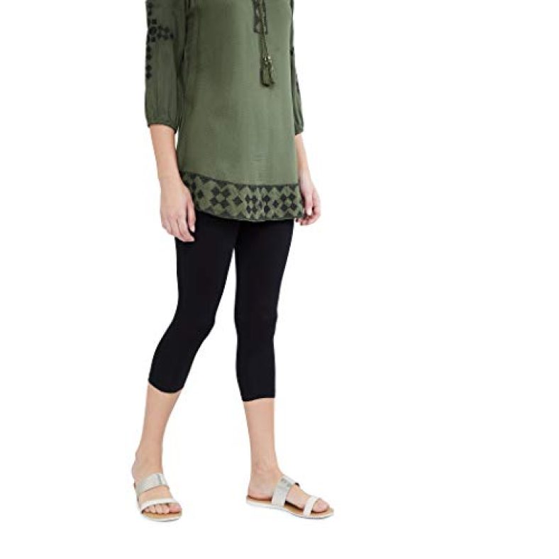 Max Women’S Wear Capri Leggings (Nosrouge_Black_Small)
