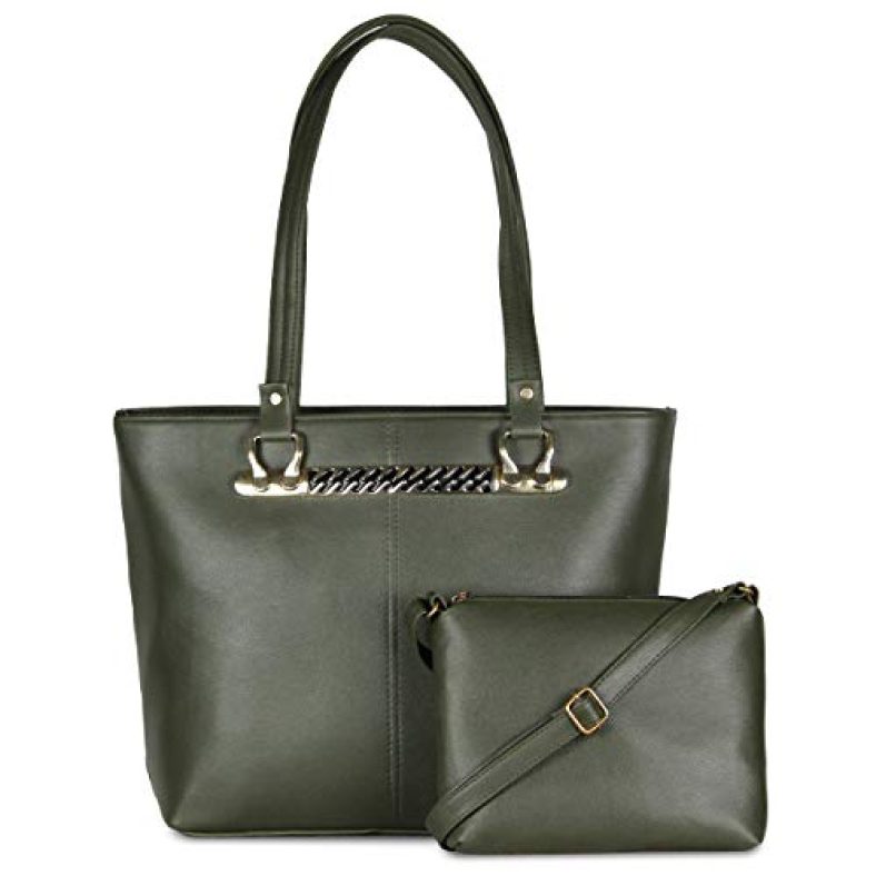 Deefly Women’S Pu Leather Handbag And Sling Bags Combo Of 2 (Green)