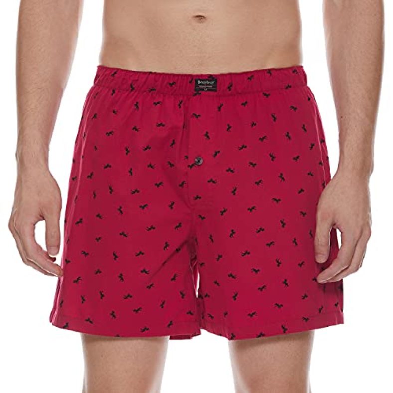 Easybuy Men’S Boxer Shorts (Su21Fa18Mb_Red_S)