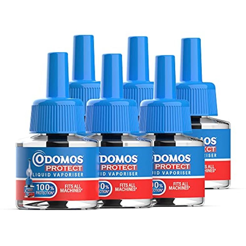 Odomos Protect Liquid Vaporiser Refill |Provides 100% Protection Against Mosquitoes – 270Ml (45Ml * 6)