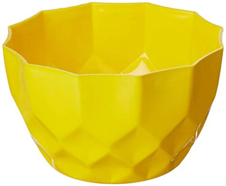 Gardens Need 100% Virgin Plastic Erica Pot-5.5 | Set Of 5 Planter, (24.5Cm X 24.5Cm X 9Cm, Yellow)