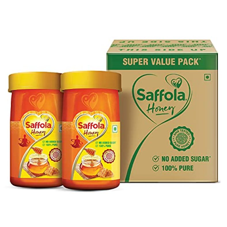 Saffola Honey 100% Pure & Natural, Super Value Pack, 600G, Yellow