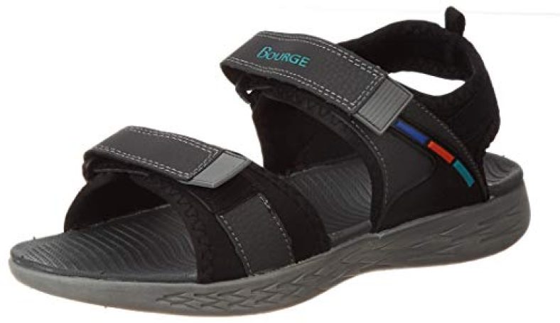 Bourge Men’S Garda-Z26 D.Gry,Blk And S.Green Floaters-6 Uk (40 Eu) (7 Us) (Garda-137-06)